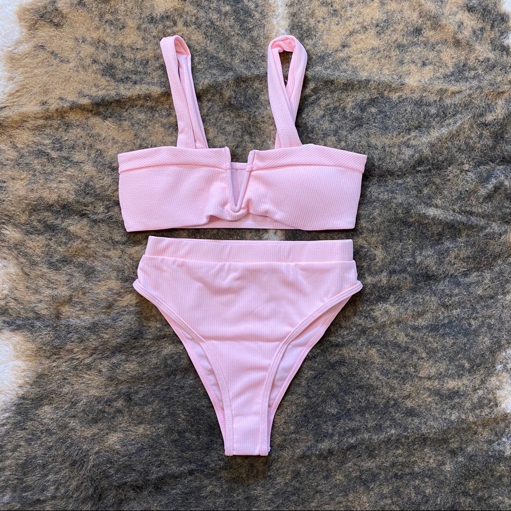 NWT High Waist Bikini Pink